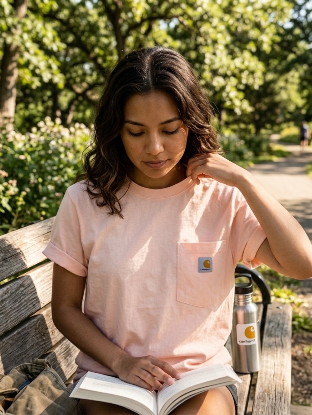 🍑 NWOT | Peach Pink Carhartt Tee | Loose Fit With Pocket | Xtra Small